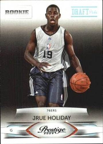 #217 Jrue Holiday - Philadelphia 76ers - 2009-10 Panini Prestige - Draft Picks Light Blue Basketball