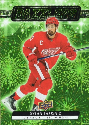 #DZ-67 Dylan Larkin - Detroit Red Wings - 2023-24 Upper Deck - Dazzlers Green Hockey