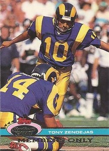 #NNO Tony Zendejas - Los Angeles Rams - 1991 Stadium Club Members Only
