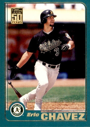 #67 Eric Chavez - Oakland Athletics - 2001 Topps Baseball