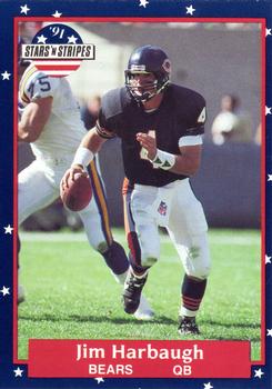 #67 Jim Harbaugh - Chicago Bears - 1991 Fleer Stars 'n Stripes Football