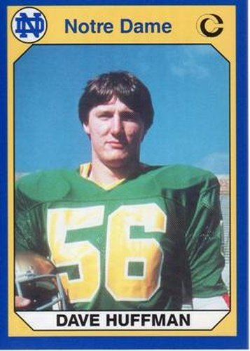 #67 Dave Huffman - Notre Dame Fighting Irish - 1990 Collegiate Collection Notre Dame Football