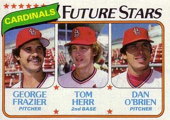 #684 Cardinals Future Stars George Frazier / Tom Herr / Dan O'Brien - St. Louis Cardinals - 1980 Topps Baseball