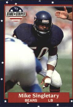 #68 Mike Singletary - Chicago Bears - 1991 Fleer Stars 'n Stripes Football