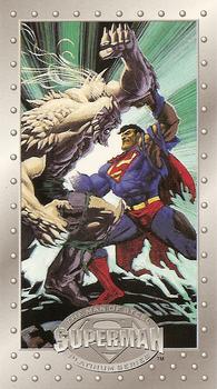 #68 Fight to the Finish! - 1994 SkyBox Superman Man of Steel Platinum Series