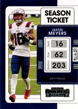 #68 Jakobi Meyers - New England Patriots - 2021 Panini Contenders Football
