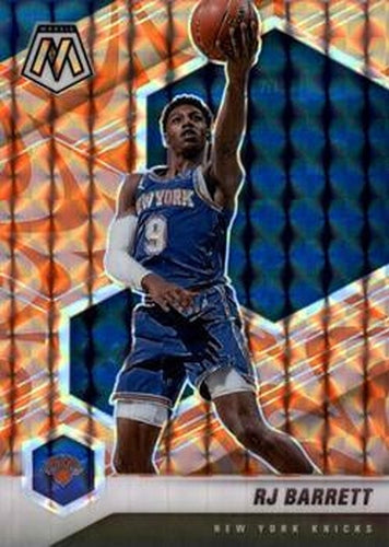 #68 RJ Barrett - New York Knicks - 2020-21 Panini Mosaic - Mosaic Reactive Orange Basketball