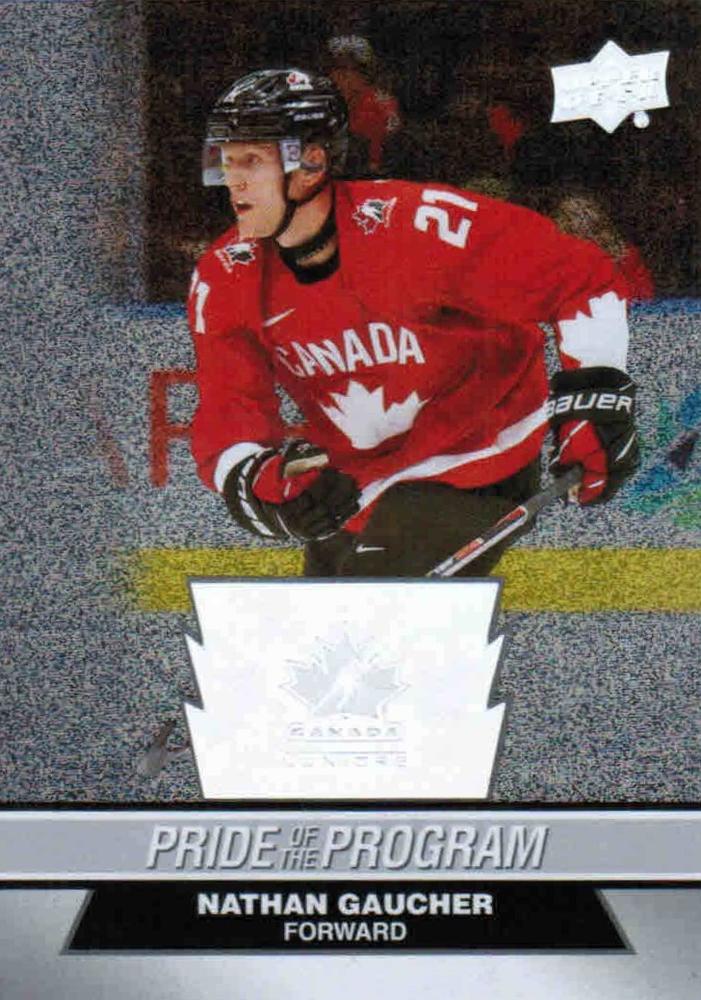 #68 Nathan Gaucher - Canada - 2023 Upper Deck Team Canada Juniors - Patterned Foilboard Hockey