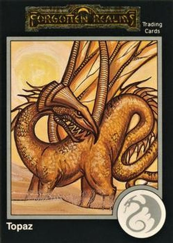 #690 Topaz, Yellow Dragon - 1991 TSR Advanced Dungeons & Dragons - Silver