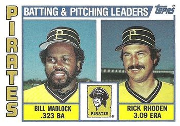 #696 Pirates Leaders / Checklist Bill Madlock / Rick Rhoden - Pittsburgh Pirates - 1984 Topps Baseball