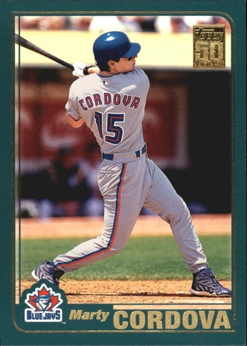 #698 Marty Cordova - Toronto Blue Jays - 2001 Topps Baseball