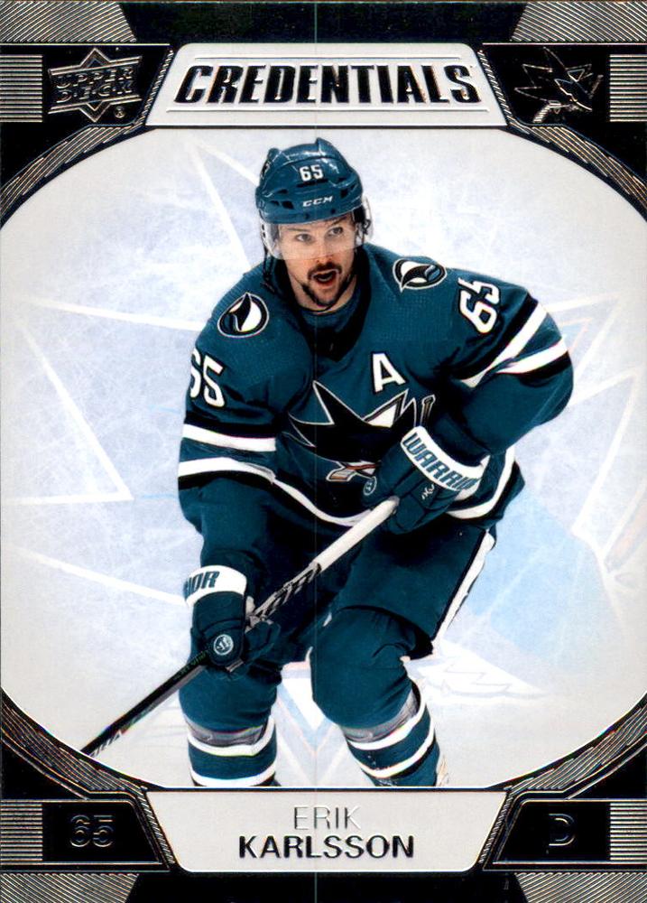 #69 Erik Karlsson - San Jose Sharks - 2022-23 Upper Deck Credentials Hockey
