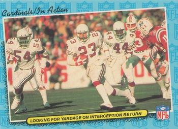 #69 Looking for Yardage on Interception Return 1986 schedule - St. Louis Cardinals - 1986 Fleer Team Action Football