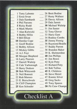 #69a Checklist A - 1990 Maxx Racing