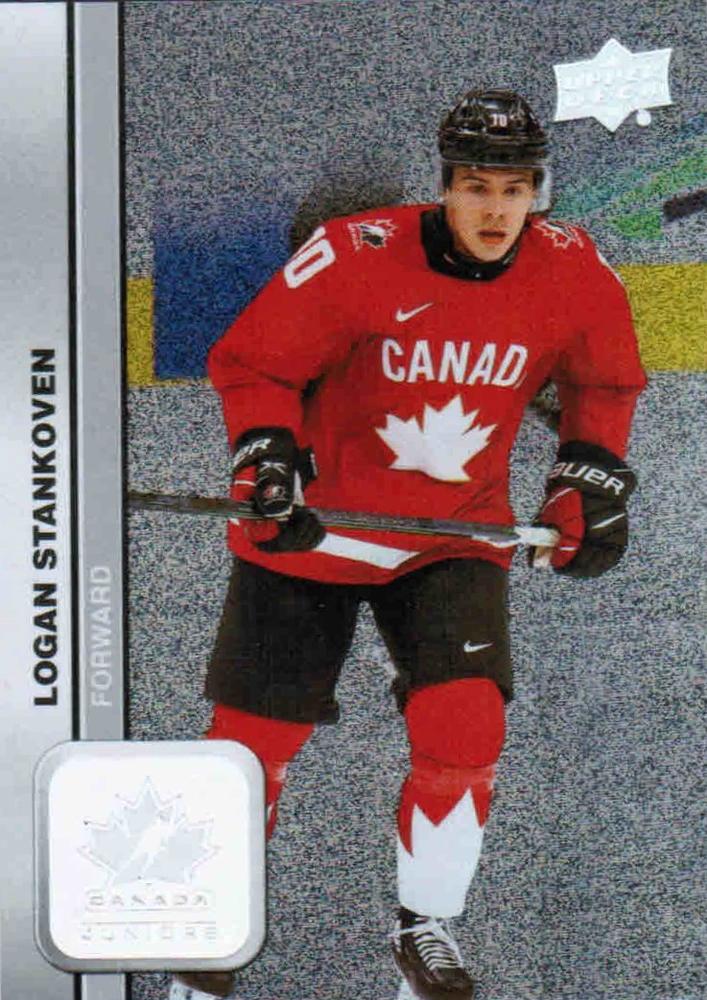 #6 Logan Stankoven - Canada - 2023 Upper Deck Team Canada Juniors - Patterned Foilboard Hockey