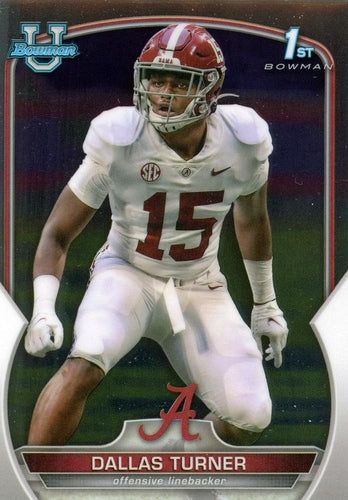 #6 Dallas Turner - Alabama Crimson Tide - 2022 Bowman Chrome University Football