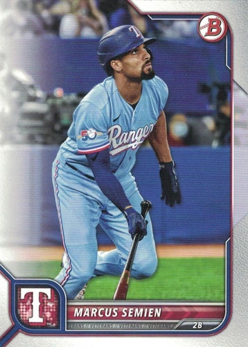 #6 Marcus Semien - Texas Rangers - 2022 Bowman Baseball