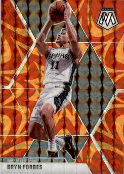 #6 Bryn Forbes - San Antonio Spurs - 2019-20 Panini Mosaic - Reactive Orange Basketball