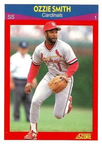 #6 Ozzie Smith - St. Louis Cardinals - 1990 Score 100 Superstars Baseball