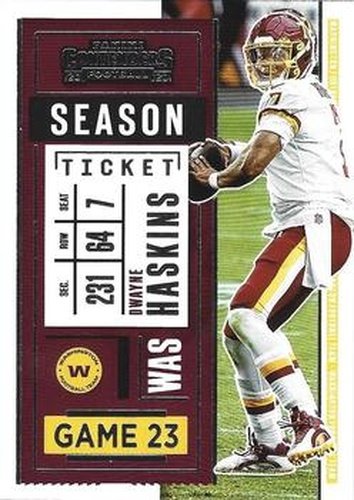 #6 Dwayne Haskins - Washington Football Team - 2020 Panini Contenders Football