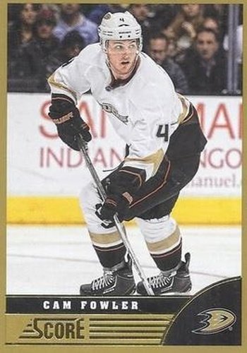 #6 Cam Fowler - Anaheim Ducks - 2013-14 Score - Gold Hockey