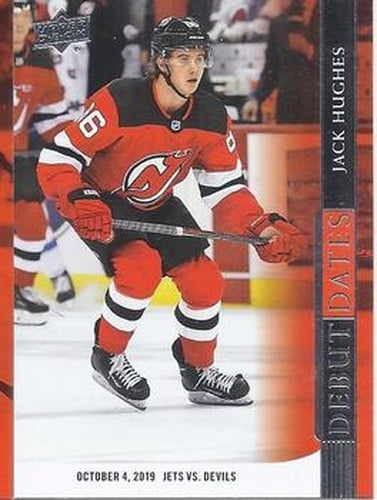 #DD-6 Jack Hughes - New Jersey Devils - 2020-21 Upper Deck - Debut Dates Hockey