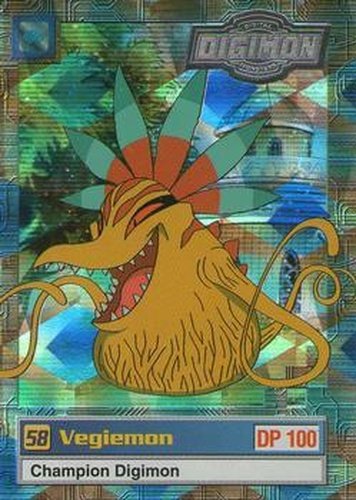 #6of32 58 Vegiemon - 2000 Upper Deck Digimon Series 2 - Silver Foil