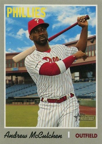 #702b Andrew McCutchen - Philadelphia Phillies - 2019 Topps Heritage Baseball