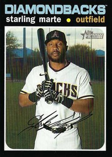 #703 Starling Marte - Arizona Diamondbacks - 2020 Topps Heritage Baseball