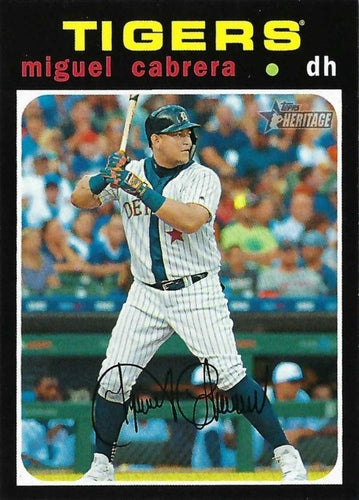 #704b Miguel Cabrera - Detroit Tigers - 2020 Topps Heritage Baseball