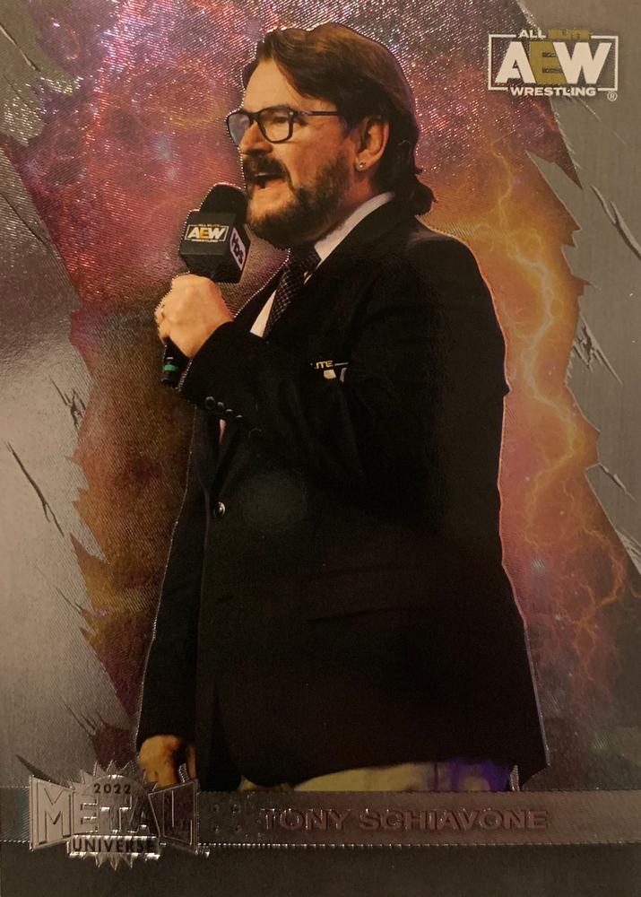 #70 Tony Schiavone - 2022 SkyBox Metal Universe AEW Wrestling