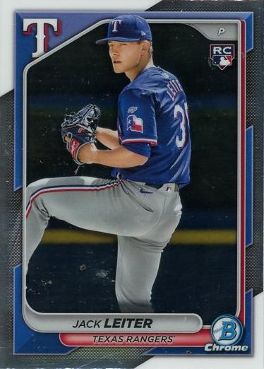 #70 Jack Leiter - Texas Rangers - 2024 Bowman Chrome Baseball
