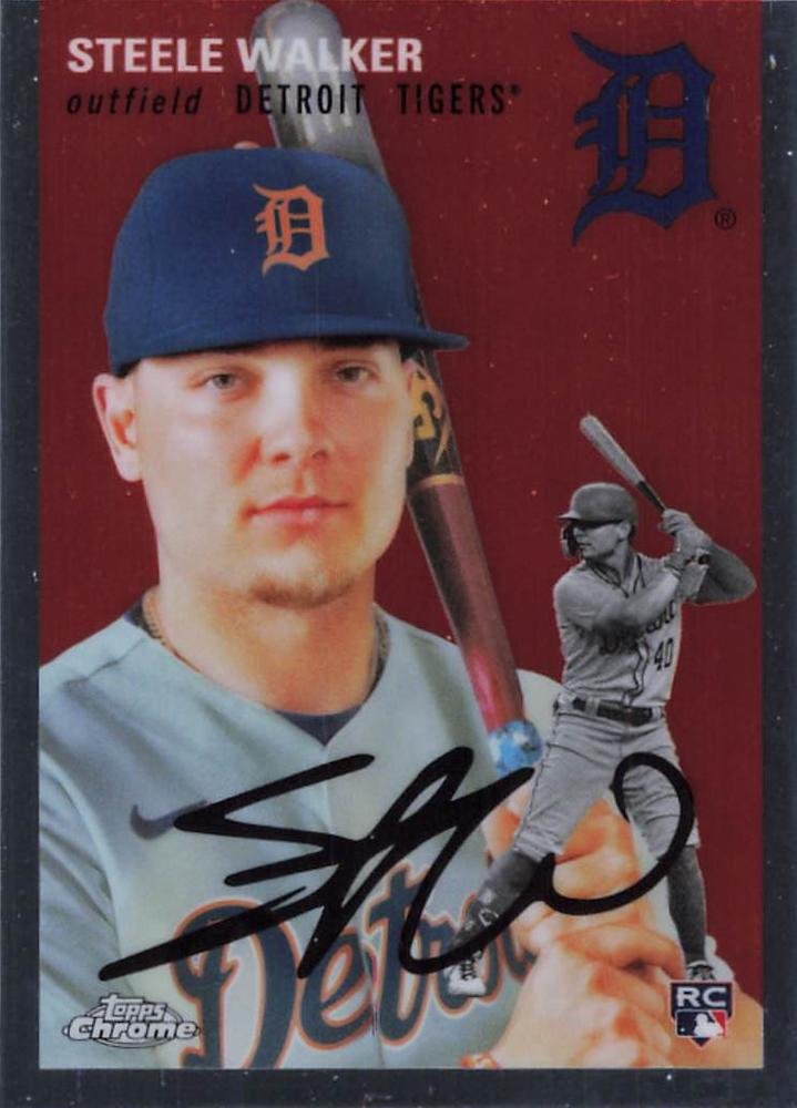#70 Steele Walker - Detroit Tigers - 2023 Topps Chrome Platinum Anniversary Baseball
