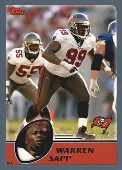 #70 Warren Sapp - Tampa Bay Buccaneers - 2003 Topps Football