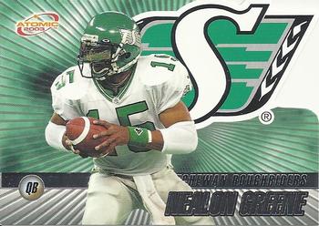 #70 Nealon Greene - Saskatchewan Roughriders - 2003 Pacific Atomic CFL Football