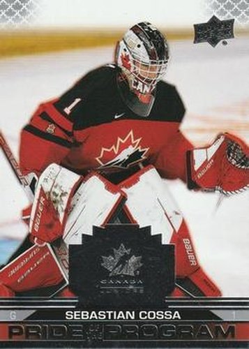 #70 Sebastian Cossa - Canada - 2022-23 Upper Deck Team Canada Juniors Hockey