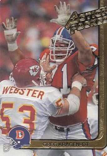 #70 Greg Kragen - Denver Broncos - 1991 Action Packed Football