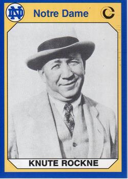 #70 Knute Rockne - Notre Dame Fighting Irish - 1990 Collegiate Collection Notre Dame Football
