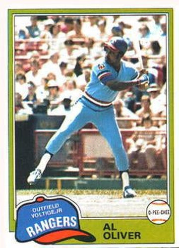 #70 Al Oliver - Texas Rangers - 1981 O-Pee-Chee - Gray Back Baseball