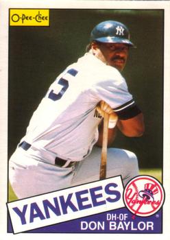 #70 Don Baylor - New York Yankees - 1985 O-Pee-Chee Baseball