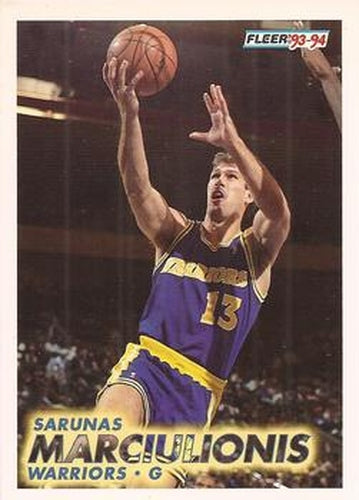 #70 Sarunas Marciulionis - Golden State Warriors - 1993-94 Fleer Basketball