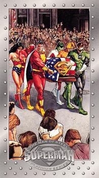#70 Funeral for a Friend - 1994 SkyBox Superman Man of Steel Platinum Series