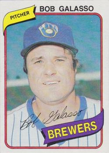 #711 Bob Galasso - Milwaukee Brewers - 1980 Topps Baseball