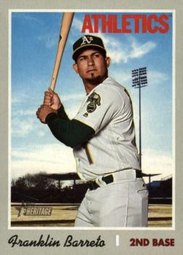 #714 Franklin Barreto - Oakland Athletics - 2019 Topps Heritage Baseball