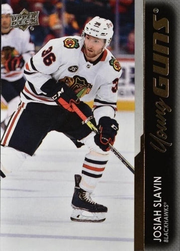 #718 Josiah Slavin - Chicago Blackhawks - 2021-22 Upper Deck Hockey