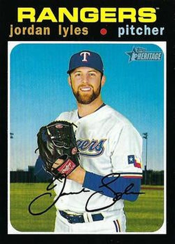 #718 Jordan Lyles - Texas Rangers - 2020 Topps Heritage Baseball