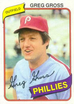 #718 Greg Gross - Philadelphia Phillies - 1980 Topps Baseball