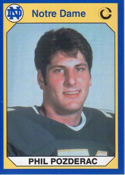 #71 Phil Pozderac - Notre Dame Fighting Irish - 1990 Collegiate Collection Notre Dame Football