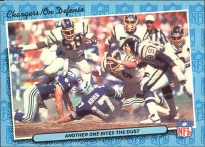 #71 Another One Bites the Dust - San Diego Chargers - 1986 Fleer Team Action Football
