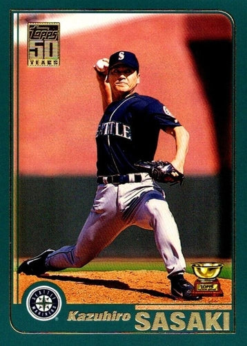 #720 Kazuhiro Sasaki - Seattle Mariners - 2001 Topps Baseball